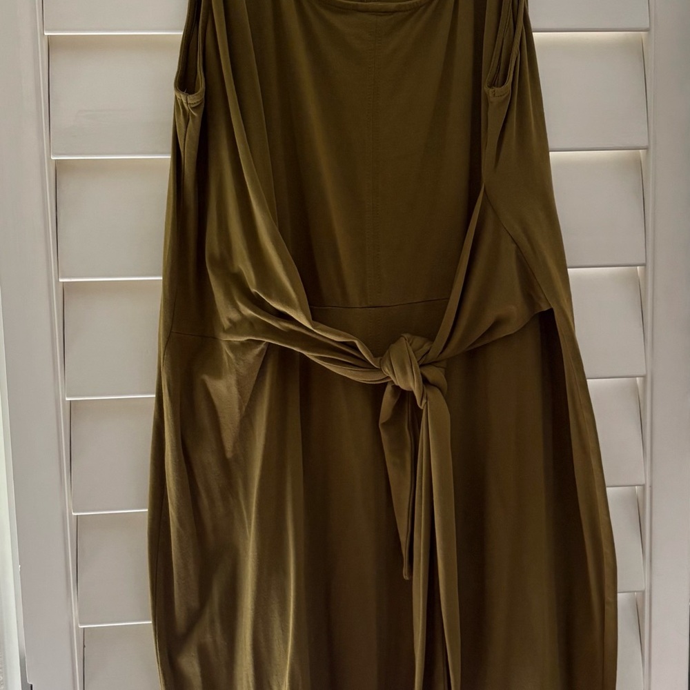 Able Olive Green Tie Front Dress